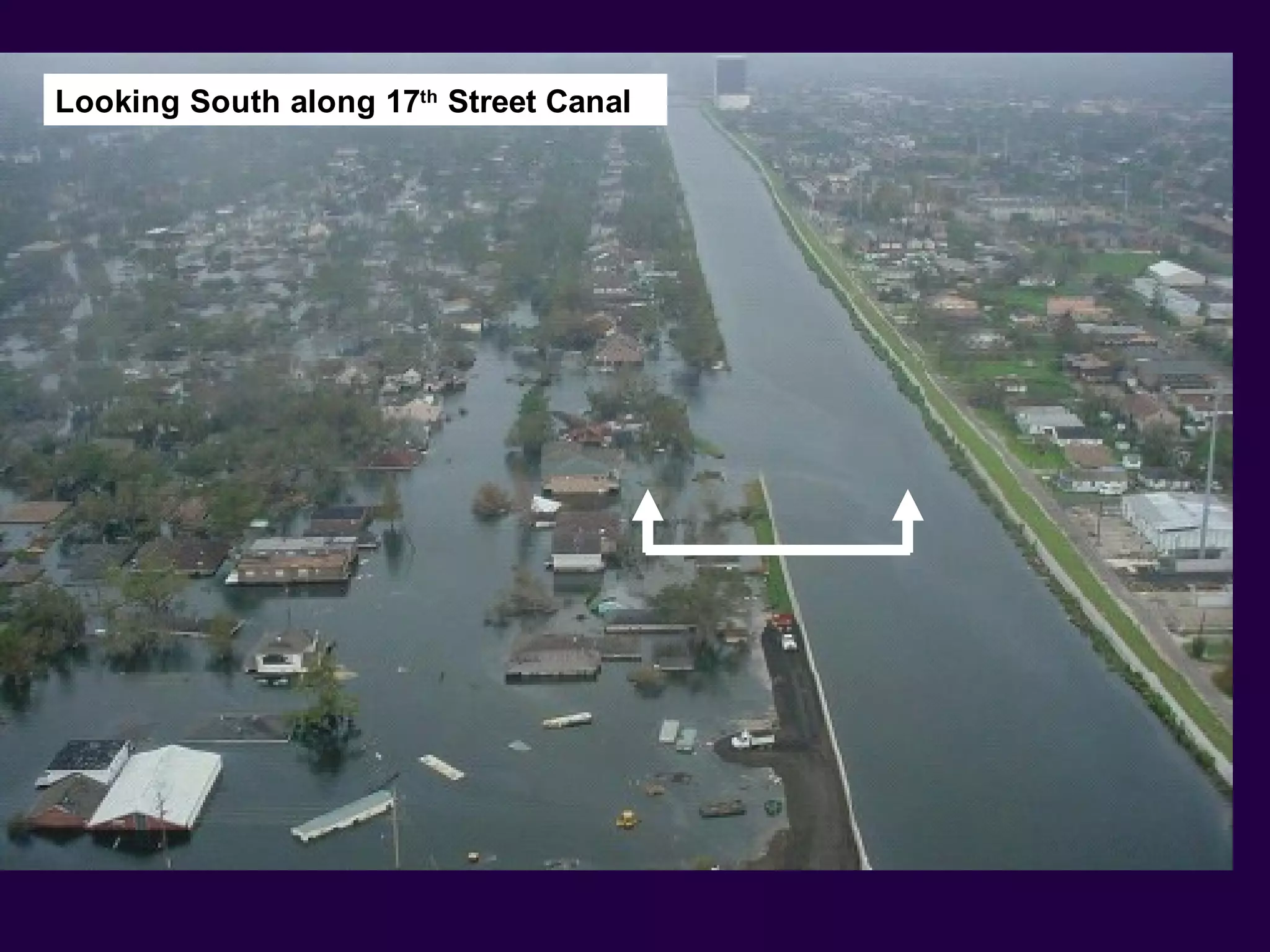 Looking South along 17th Street Canal
 
