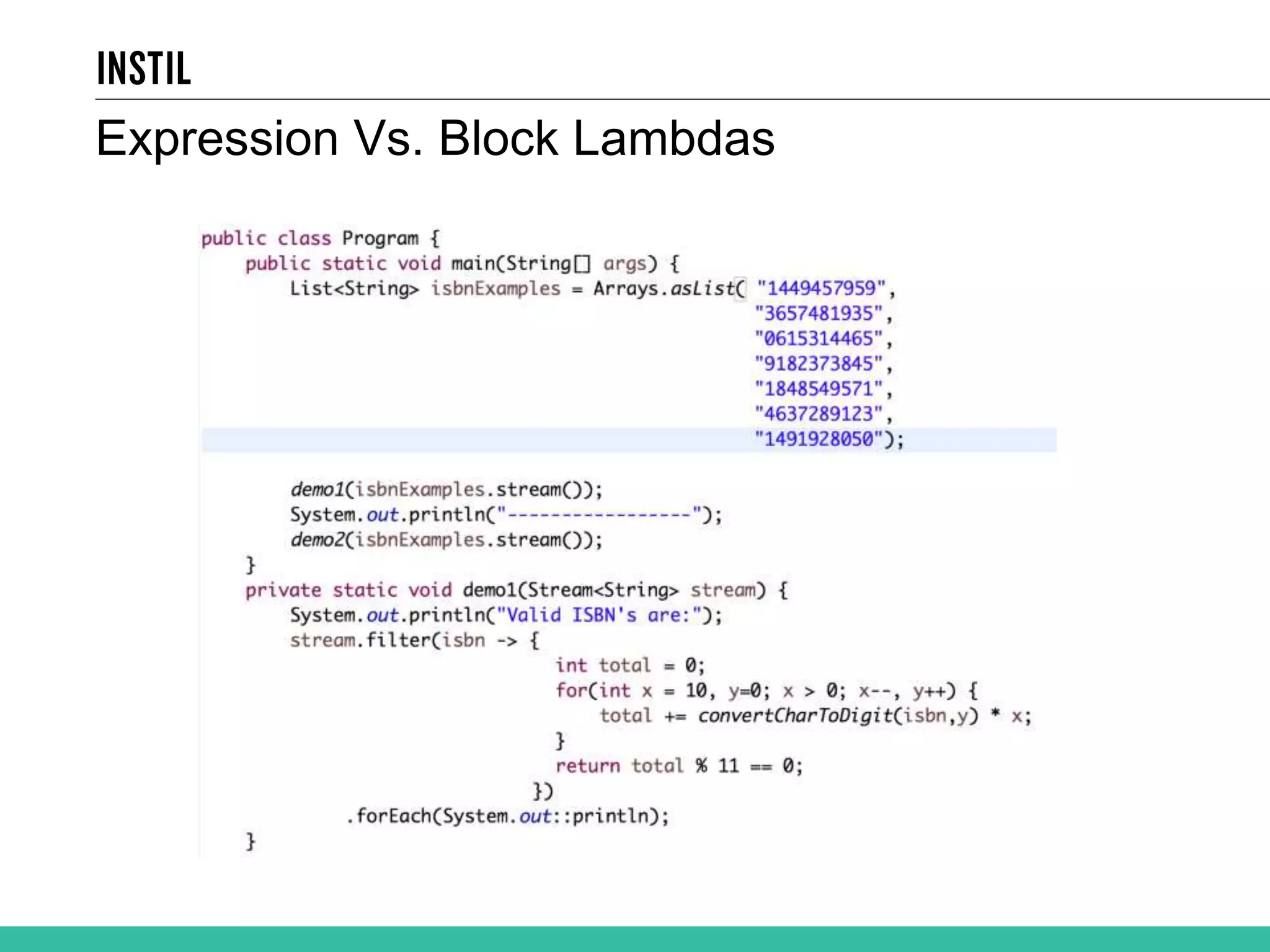 Expression Vs. Block Lambdas 