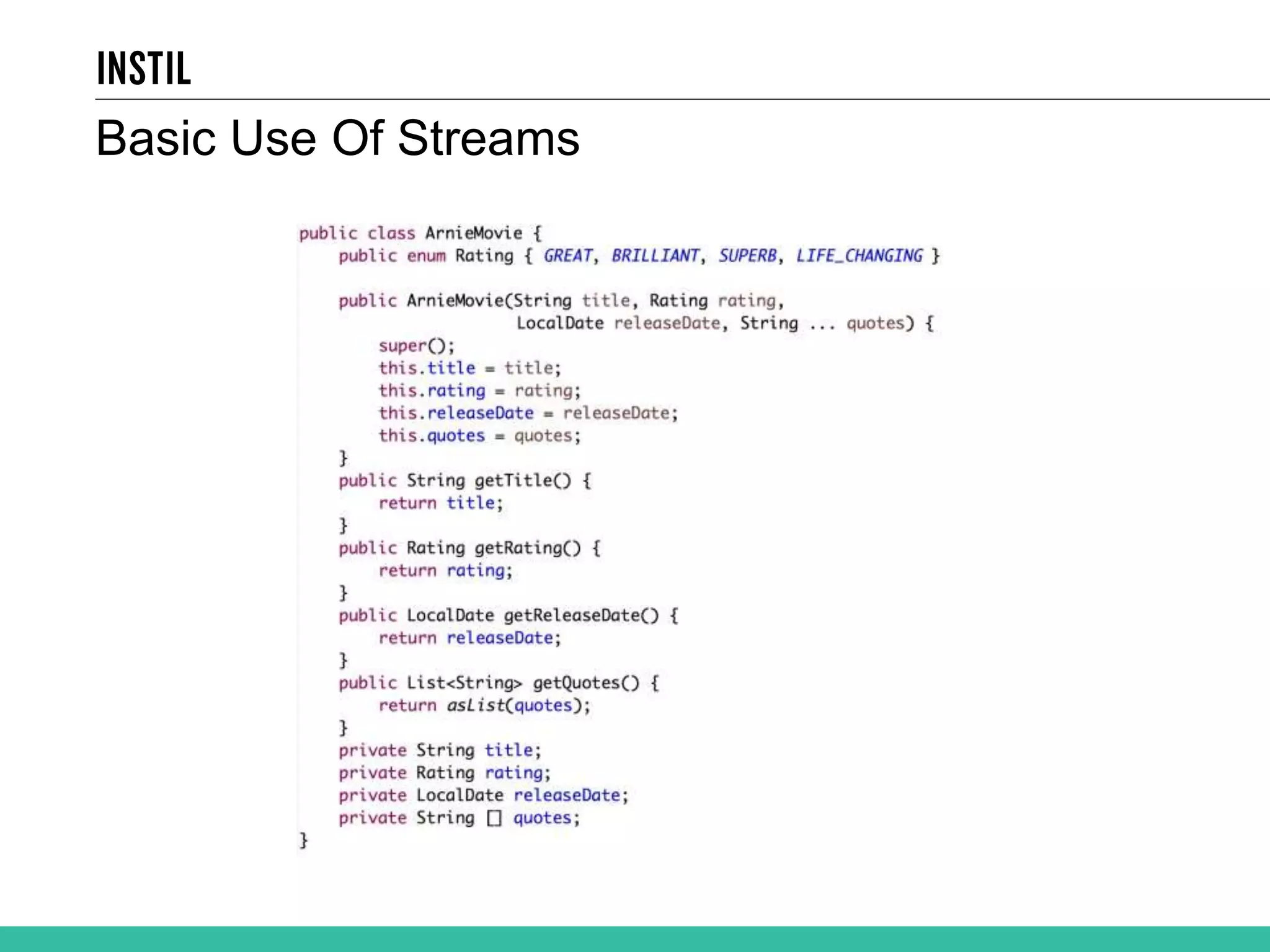 Basic Use Of Streams 