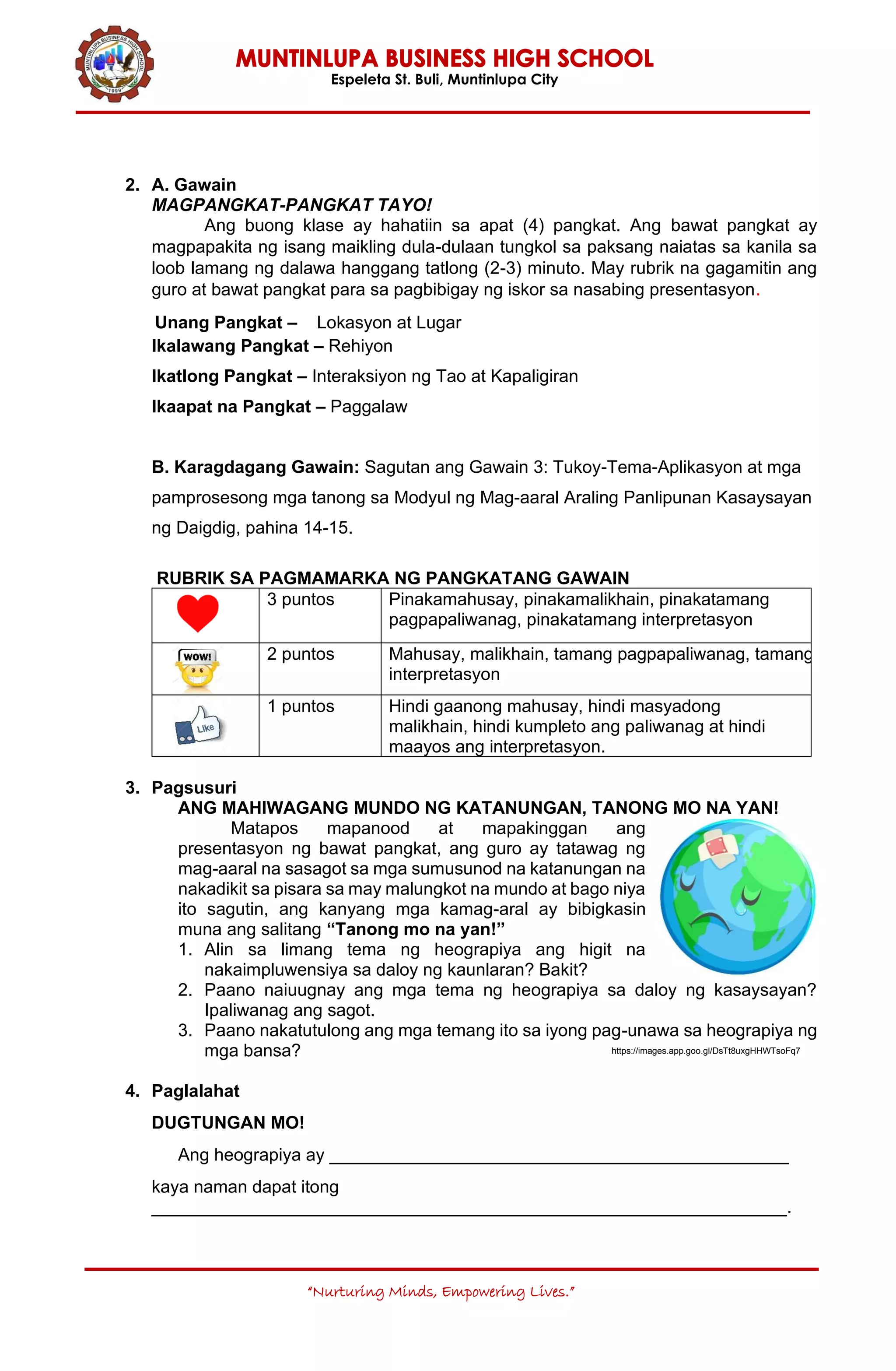 KATUTURAN AT LIMANG TEMA NG HEOGRAPIYA | PDF