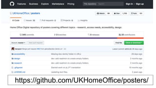 Digital, Data and Technologyhttps://github.com/UKHomeOffice/posters/
 