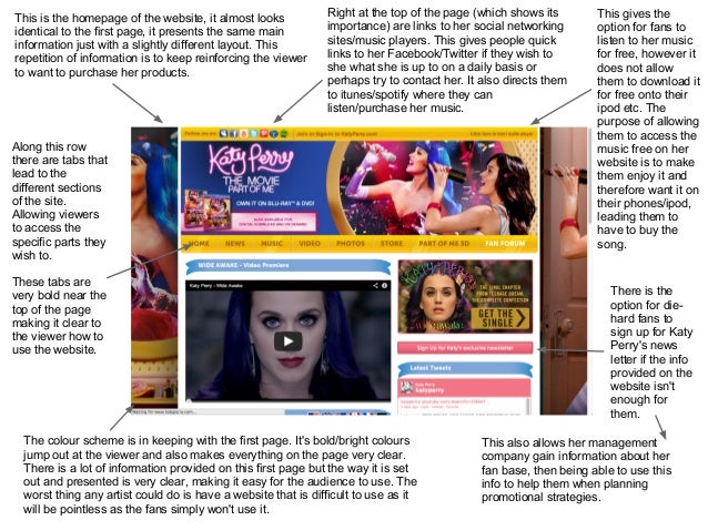 Katy Perry Website Analysis