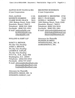 Case 1:14-cv-00014-BMK Document 1 Filed 01/10/14 Page 1 of 70 PageID #: 1
 