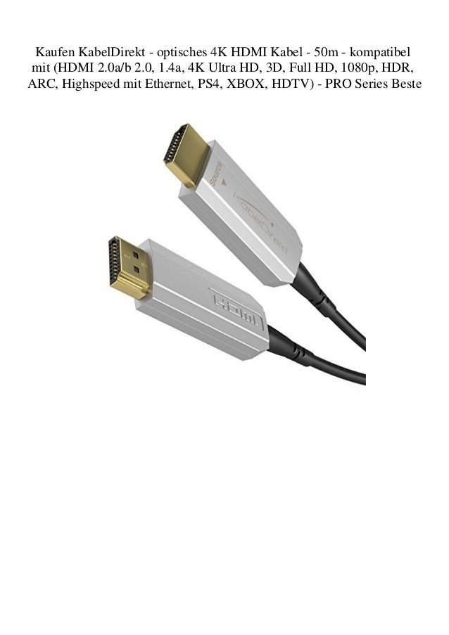 Hdmi Arc Und Optisches Kabel Gleichzeitig Kaufen KabelDirekt - optisches 4K HDMI Kabel - 50m - kompatibel mit