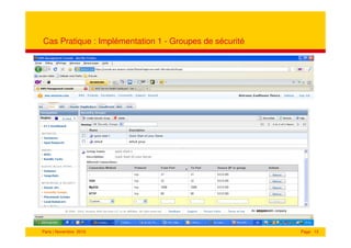 Cas Pratique : Implémentation 1 - Groupes de sécurité




Paris | Novembre 2010                                   Page 13
 