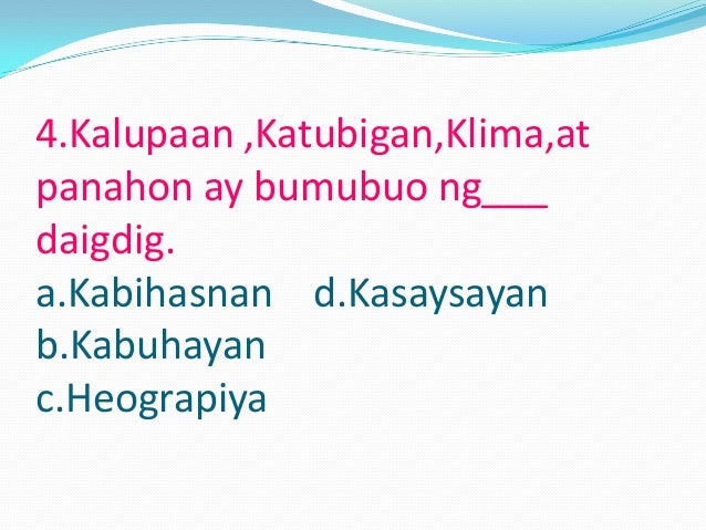 ugnayan ng heograpiya sa pamumuhay ng tao Naimpluwensyahan tayo ng ating mga ninuno kaya ito’y ating ginagamit sa pang-araw-araw na pamumuhay ang mga pilipino ay malikhain tao sa iba't ibang klase ng. ugnayan ng heograpiya sa pamumuhay ng tao Naimpluwensyahan tayo ng ating mga ninuno kaya ito’y ating ginagamit sa pang-araw-araw na pamumuhay ang mga pilipino ay malikhain tao sa iba't ibang klase ng.
