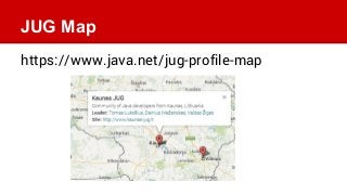 JUG Map
https://www.java.net/jug-profile-map
 