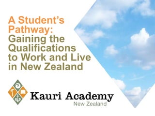 A Student’s
Pathway:
Gaining the
Qualifications
to Work and Live
in New Zealand
 
