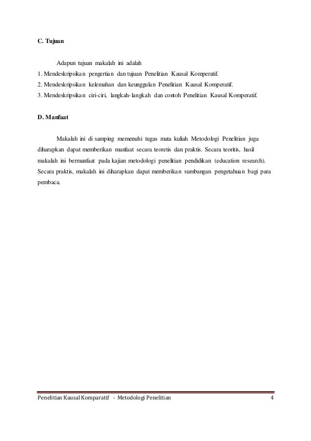 Makalah Kausal Komparatif
