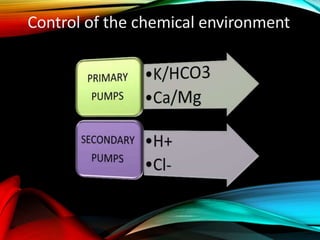 Control of the chemical environment
 