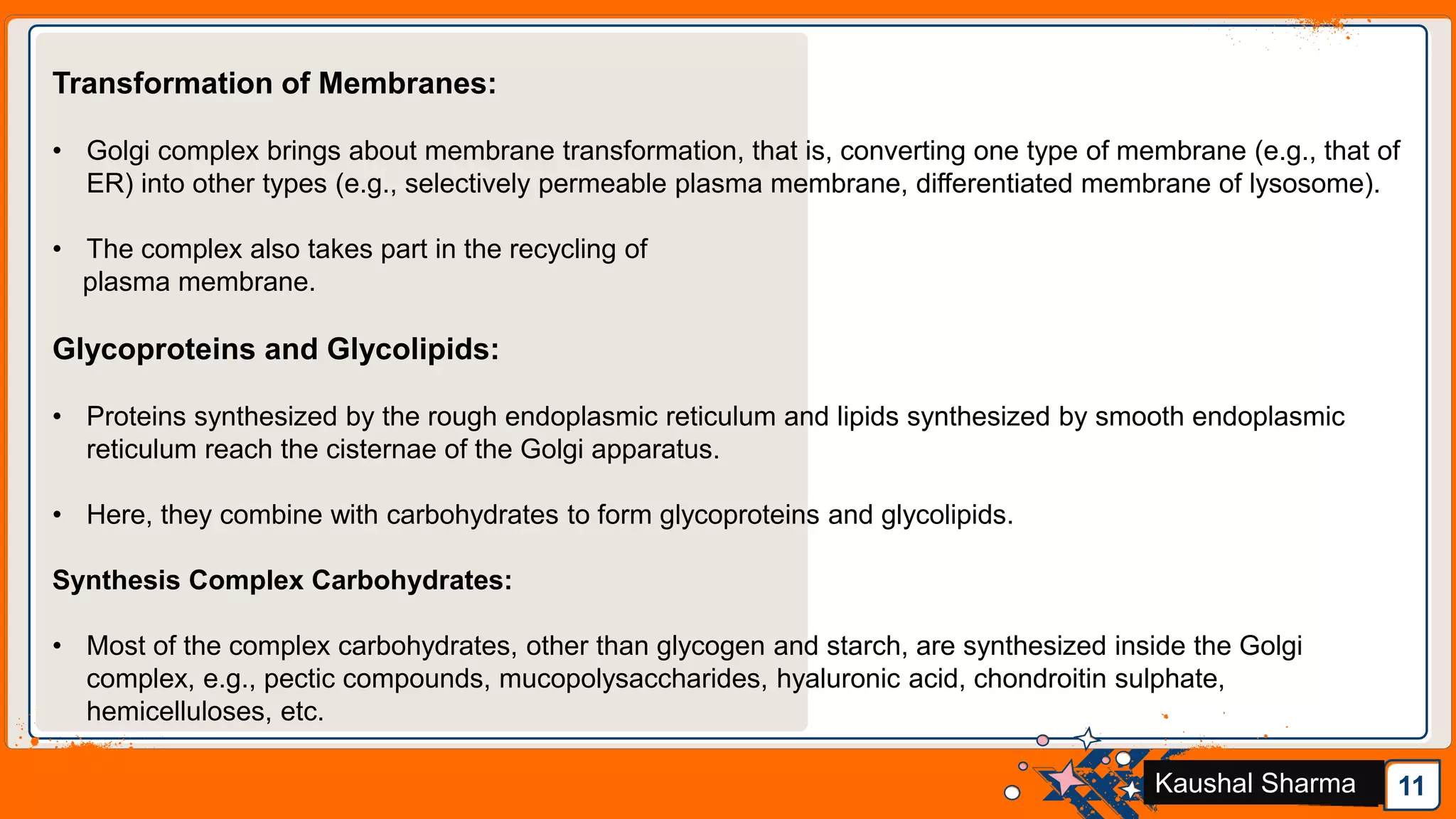 Protein Sorting and Transport Through Golgi complex | PPTX