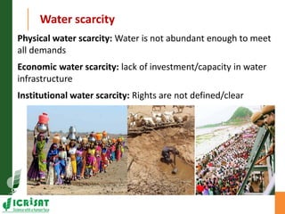 Asia Regional Program Planning Meeting- Water scarcity and low water use efficiency:Challenges and opportunities-- by Dr Kaushal K Garg