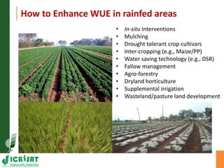 Asia Regional Program Planning Meeting- Water scarcity and low water use efficiency:Challenges and opportunities-- by Dr Kaushal K Garg