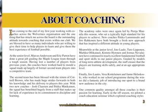 and coaching philosophies. The success and popularity of this seminar prompted us to develop a series of coach education s...