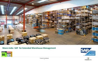 Private & Confidential 
1 
Mann-India Technologies 
August, 2014 
Mann-India SAP for Extended Warehouse Management 
 