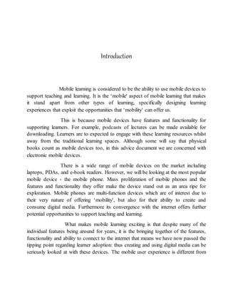 Online Assignment -Mobile Learning | DOCX