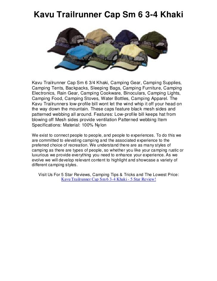 kavu trail runner cap