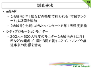 KAWAI Takayoshi
? mGAP
C ڣ1ؤʤɤlȤФ롸񥢥
`ȡ3׷
C ⣩Web󥱩`Ȥ1س̶Ȍgʩ
? ƥץ`˥`
C 200ˡ500˳̶ȤΥ˥`⣩1
ؤʤɤlȤ13|Ȥǡȥɤֱ
Ӱ푤Ӌy
{ַ
50
 
