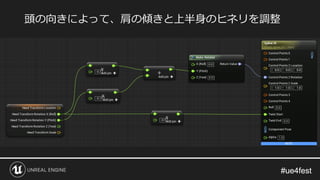 #ue4fest#ue4fest
頭の向きによって、肩の傾きと上半身のヒネリを調整
 