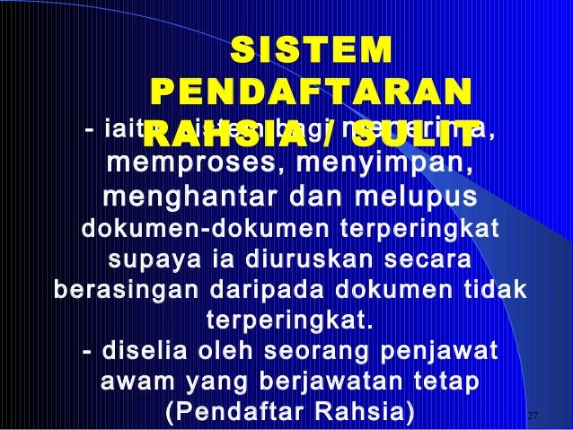 Kawalan Dokumen Terperingkat