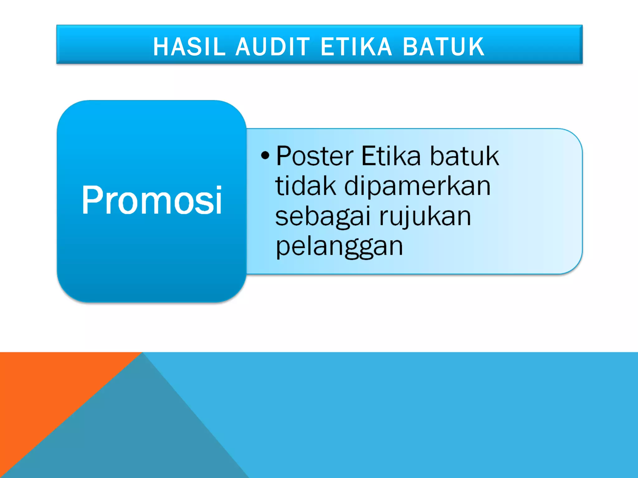 HASIL AUDIT ETIKA BATUK 
 