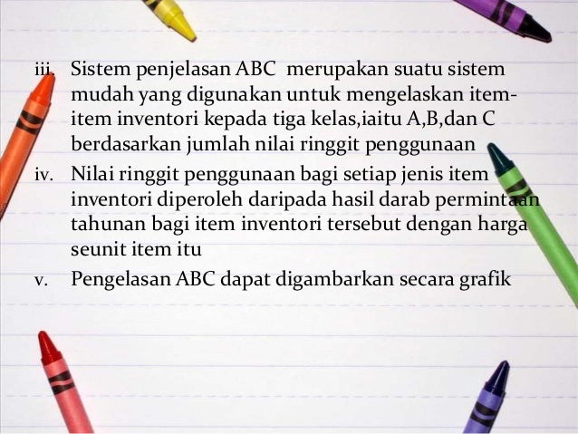 Kawalan Inventori Abc Eoq Dan Jit