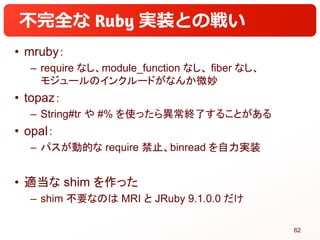 Ruby で高速なプログラムを書く