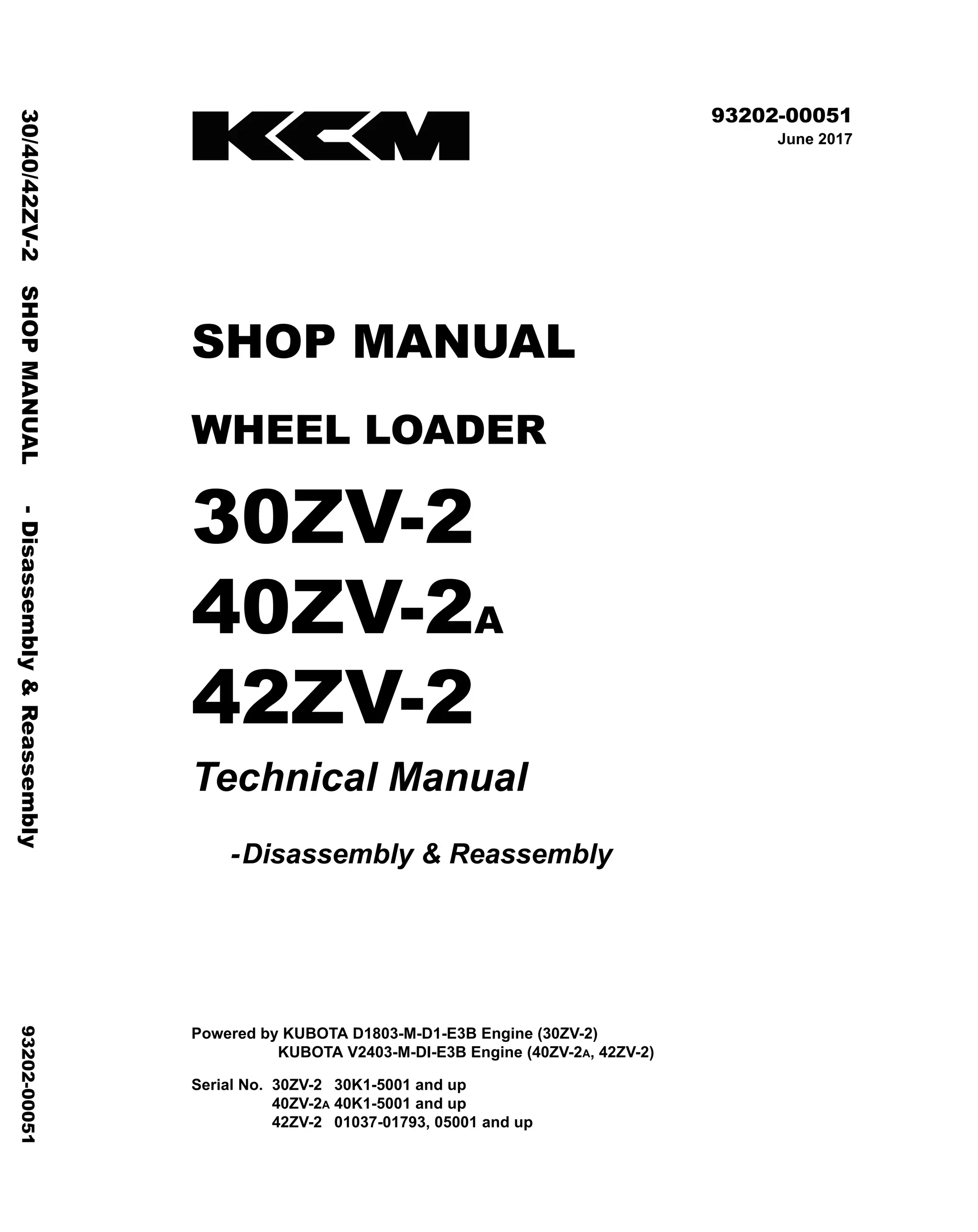 Kawasaki 42 zv 2 wheel loader service repair manual | PDF