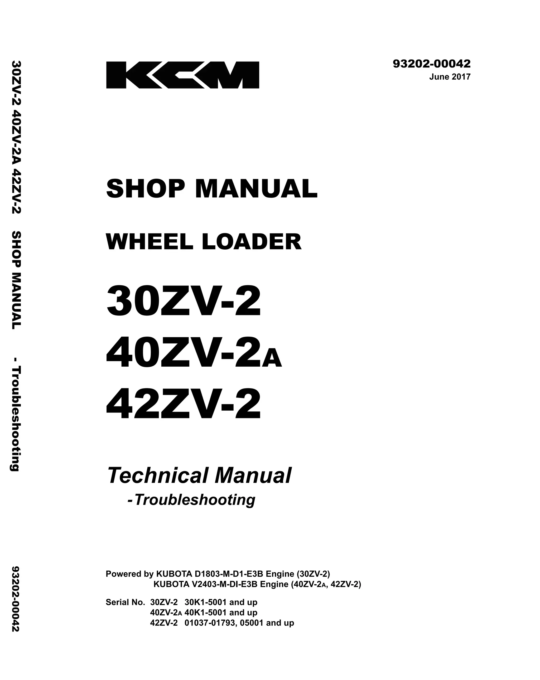 Kawasaki 42 zv 2 wheel loader service repair manual | PDF
