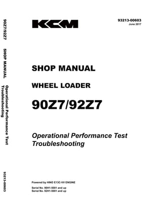 Kawasaki 90 z7 wheel loader service repair manual | PDF Kawasaki 90 z7 wheel loader service repair manual | PDF