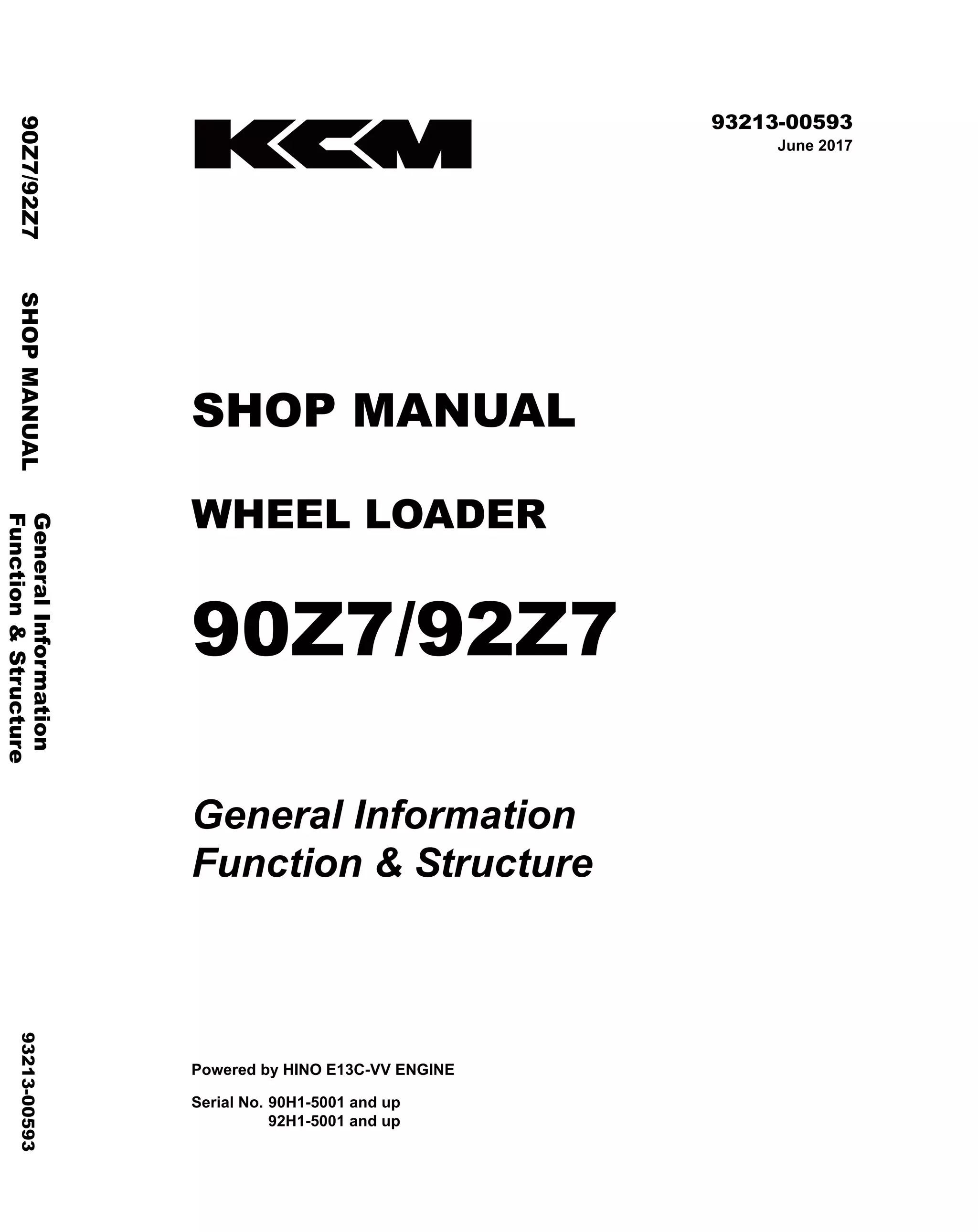 Kawasaki 90 z7 wheel loader service repair manual | PDF