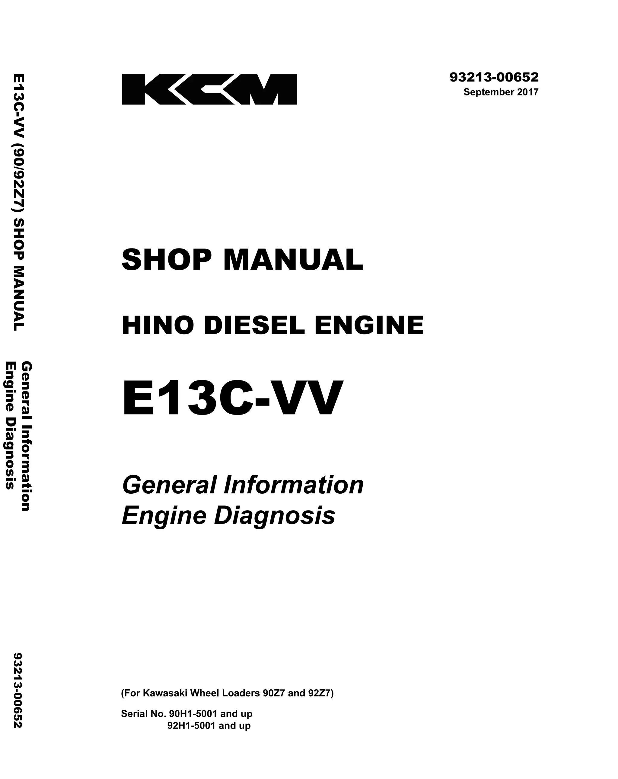 Kawasaki 92 z7 wheel loader service repair manual | PDF