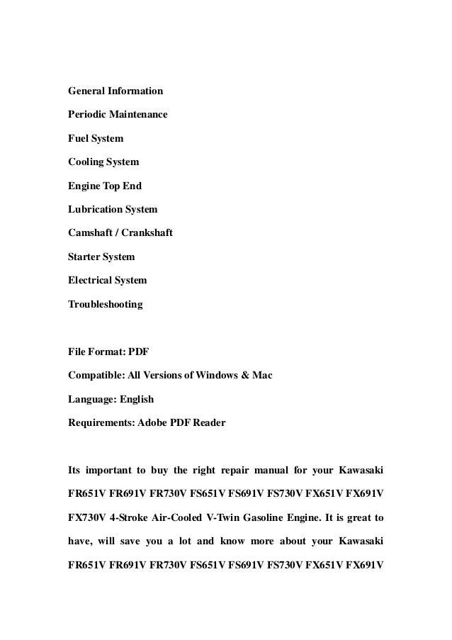 Kawasaki fr651 v fr691v fr730v fs651v fs691v fs730v fx651v fx691v fx7…