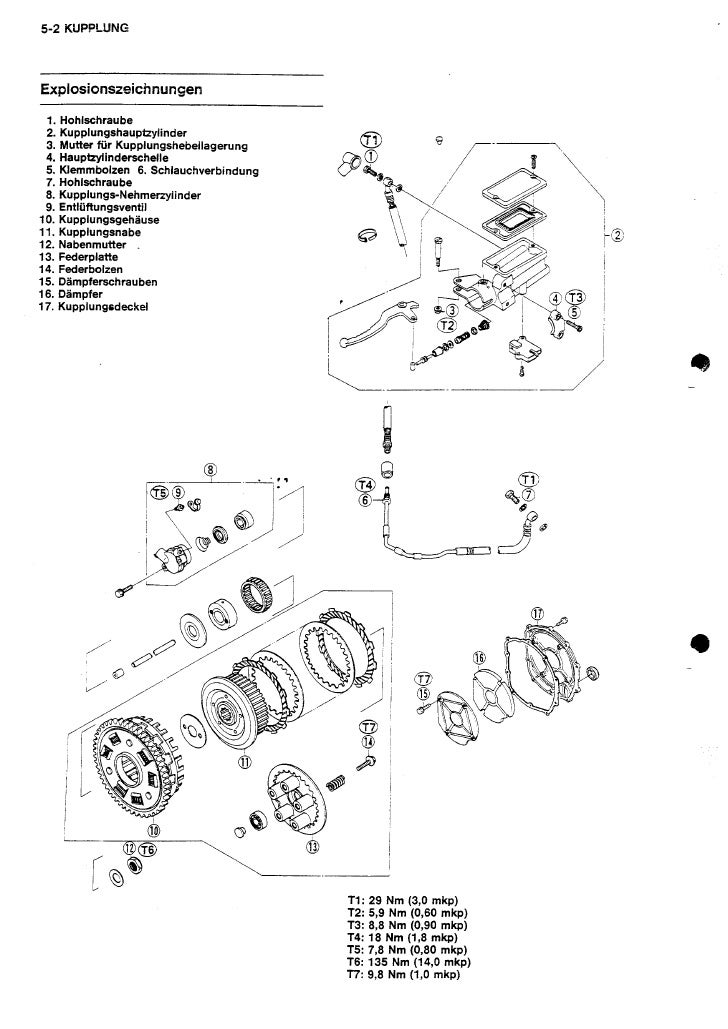 Kawasaki Gpx750 Rzx750 F1 Service Manual Ger By Mosue