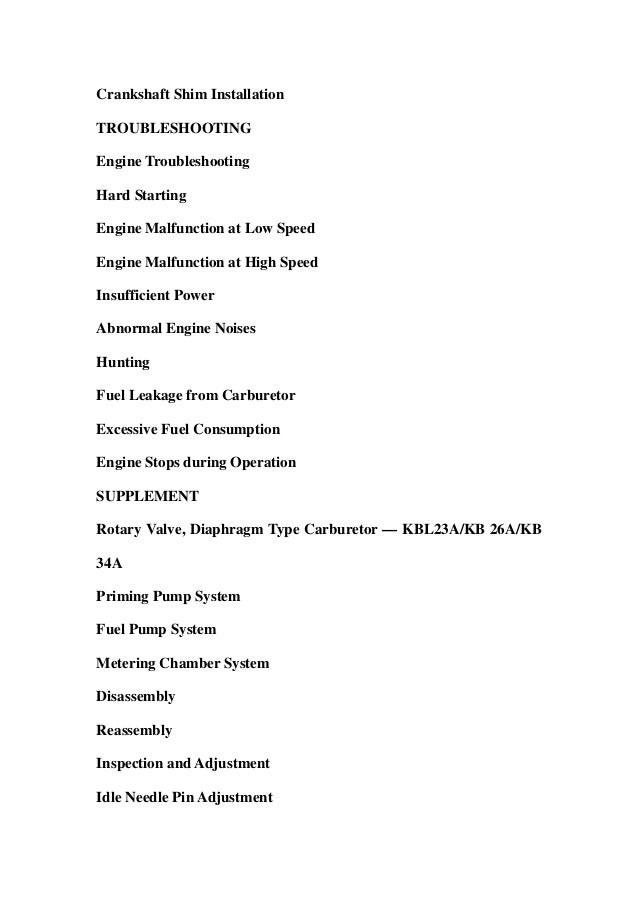 Kawasaki KBL23A KBL26A KBL33A KBL34A KBL43A KBL48A KBH26A KBH33A KBH3…