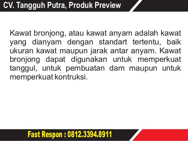 Kawat Bronjong Surabaya Pabrik Bronjong Fast Respon Hp 0812 3394 89