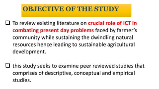 Information technology for sustainable agricultural development: A ...
