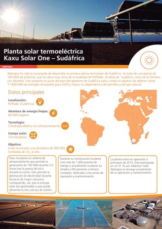 Kaxu Solar One: Energía limpia para Sudáfrica