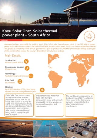 Kaxu Solar One: lean Energy for South Africa.