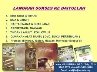 www.KAYADARIHAJI.com           Tlp. 021-3262 5678 atau 5619 5678                       Email : cs@hajiumrah.org