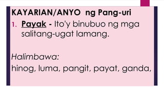 Kayarian-Kaantasan-ng-Pang-uri. Filipino9pptx | PPTX