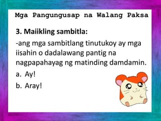 Sambitla Example Kayarian ng panaguri at paksa | PPTX