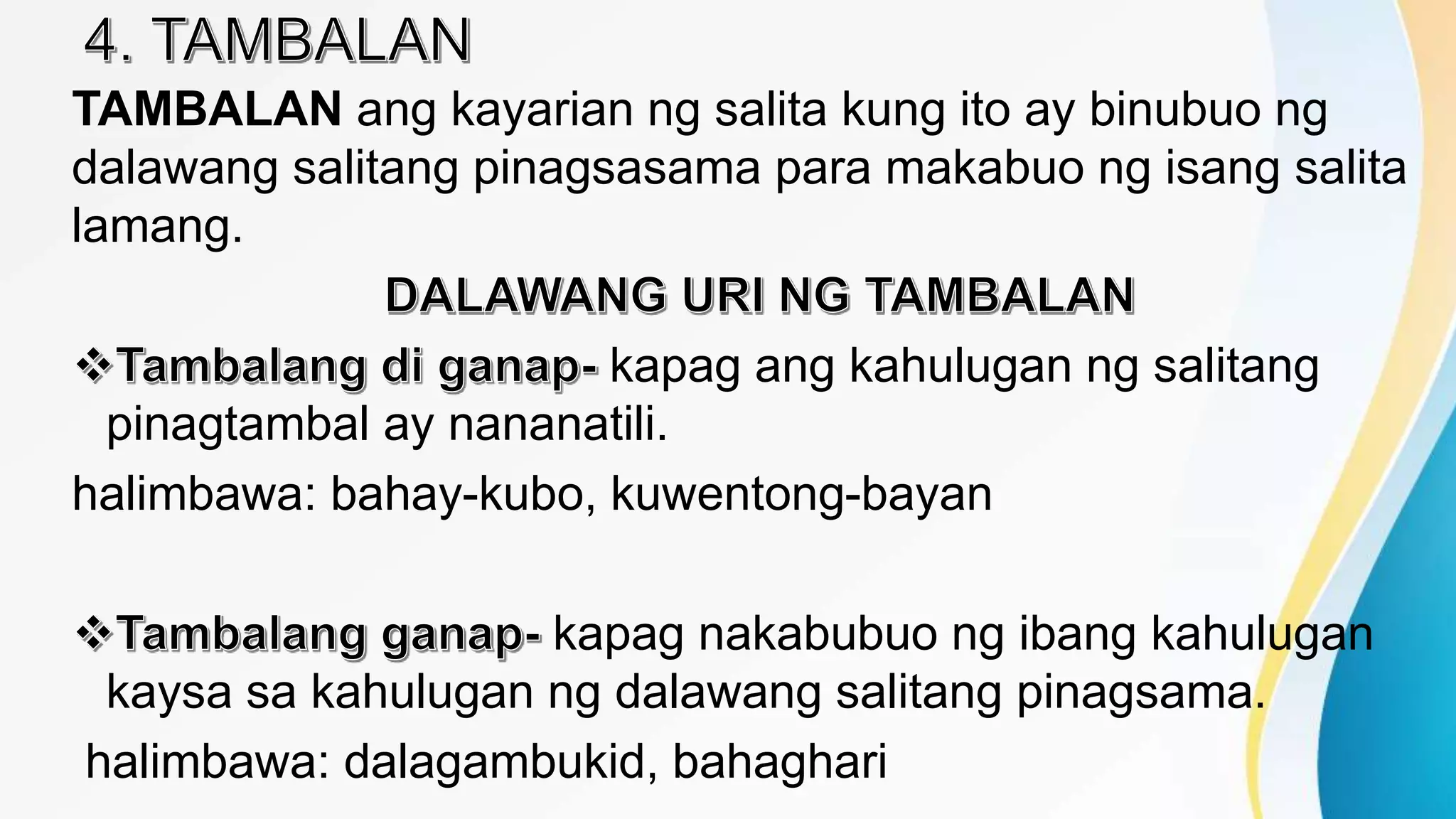 Kayarian ng salita | PPTX