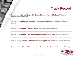 Track Record

Kaye/Bassman Confidential

 