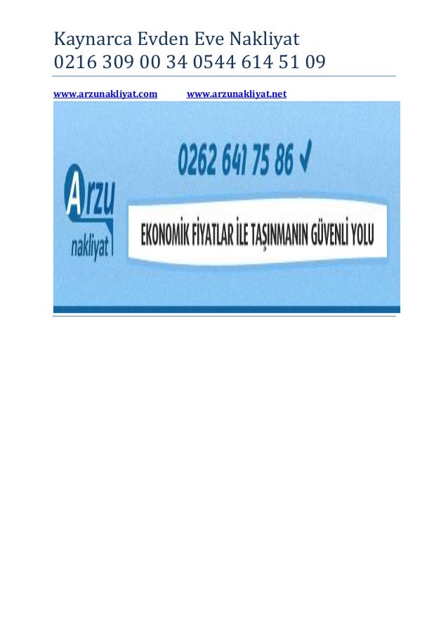 Kaynarca evden eve nakliyat 0216 309 00 34 0544 614 51 09