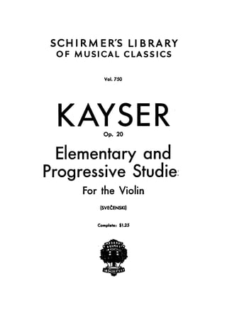 DOWNLOAD-Kayser 36 studies op.20 for violin