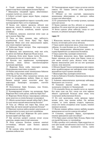 6 Талай мықтылар масқара болды; және
құрметтілер басқа адамдардың қолына берілді.
7 Шындықты тексермей тұрып, айыптамаңыз:
алдымен түсініп ал, сосын сөгіс.
8 Себепті естімей тұрып жауап берме, олардың
сөзін бөлме.
9 Өзіңді қызықтырмайтын нәрсеге талпынба; және
күнәкарлармен бірге сотта отырмаңдар.
10 Балам, көп нәрсеге араласпа, өйткені көп
аралассаң, кінәсіз болмайсың. Ал егер соңынан
ерсең, қол жеткізе алмайсың, қашып құтыла
алмайсың.
11 Еңбектеп, қиналып, асығатын және одан да
артта қалған біреу бар.
12 Тағы да баяу, көмекке зәру, қабілетсіз,
кедейшілікке толы басқа біреу бар; бірақ
Жаратқан Иенің көзі оған жақсылықпен қарап,
оны төмен жерінен тұрғызды.
13 Қайғыдан басын көтерді. Оны көргендердің
көбі оған таң қалды.
14 Өркендеу мен қиыншылық, өмір мен өлім,
кедейлік пен байлық Жаратқан Иеден келеді.
15 Даналық, білім және Заңды түсіну Иеміздікі,
сүйіспеншілік пен игі істердің жолы — Ол.
16 Қателік пен қараңғылық күнәкарлардан
басталып, оның ішінде мақтанатындармен
зұлымдық қартаяды.
17 Жаратқан Иенің сыйы тақуаларға қалады,
Оның рақымы мәңгілікке гүлденеді.
18 Өзінің сақтығымен және шымшуымен байыған
адам бар, ал бұл оның сыйының үлесі.
19 Ол былай дейді: «Мен тыныштық таптым, енді
үнемі өз тауарларымды жеймін. бірақ ол оның
басына қандай уақыт келетінін және бұл
нәрселерді басқаларға қалдырып, өлетінін
білмейді.
20 Келісіміңізде берік болыңыз, оны біліңіз,
жұмысыңызда ескіріңіз.
21 Күнәкарлардың істеріне таң қалмаңдар; бірақ
Жаратқан Иеге сенім артып, еңбегіңе берік бол!
22 Жаратқан Иенің батасы тақуалардың сыйында,
және кенеттен ол өзінің батасын гүлдендіреді.
23 «Менің қызметімнен қандай пайда бар?» Деме.
Ал енді менде қандай жақсылықтар болады?
24 Тағы да: «Менде көп нәрсе бар, менде көп
нәрсе бар, әрі маған қандай зұлымдық болады?
25 Өркендеу күнінде қайғы-қасірет ұмытылады, ал
қиыншылықта гүлдену енді еске алынбайды.
26 Өйткені өлім күні Жаратқан Ие үшін адамға
жолына қарай сый беру оңай.
27 Бір сағаттың қасіреті адамды ләззат алуды
ұмытады, ақыры оның істері ашылады.
28 Өлім алдында батасын алмаған ешкімді
соттамайды, өйткені адам баласы арқылы
танылады.
29 Әр адамды үйіңе кіргізбе, өйткені алдамшы
адамның пойызы көп.
30 Тәкаппарлардың жүрегі торда ұсталған кекілік
сияқты. Ол тыңшы сияқты сенің құлауыңды
аңдып тұрады.
31 Өйткені ол ізін суытпай, жақсылықты
жамандыққа айналдырады, ал мақтауға лайық
істерде сені айыптайды.
32 От ұшқынынан бір топ көмір тұтанып, күнәкар
адам қан күтеді.
33 Бұзық адамнан сақ бол, өйткені ол зұлымдық
жасайды; Ол саған мәңгілік дақ түсірмесін.
34 Бөтен адамды үйіңе қабылда, сонда ол сені
мазалап, өз үйіңнен шығарып жібереді.
тарау 12
1 Жақсылық жасасаң, оны кімге жасайтыныңды
білесің; игіліктерің үшін алғыс айтасың.
2 Тақуа адамға жақсылық жаса, сонда оның есесін
табасың. Ал одан болмаса да, ең Тағаладан.
3 Үнемі жамандықпен айналысатын адамға да,
садақа бермейтінге де жақсылық болмайды.
4 Тақуа адамға бер, күнәкарға көмектеспе.
5 Бейшараға жақсылық жаса, бірақ құдайсызға
берме: наныңды ұста және оған берме, сонда ол
сені жеңіп кетпеуі үшін, әйтпесе өзіңе тиесілі
барлық жақсылығың үшін екі есе көп зұлымдық
аласың. оған жасалған.
6 Өйткені Құдай Тағала күнәкарларды жек көреді,
және құдайсыздардан кек қайтарады және оларды
жазалайтын күшті күннен сақтайды.
7 Жақсыларға бер, күнәкарға көмектеспе.
8 Досты байлықта білмейді, Қиыншылықта жауды
жасырмайды.
9 Адамның жақсылығында дұшпандар қайғырар,
Қиындықта дос та кетеді.
10 Ешқашан жауыңа сенбе, өйткені оның
зұлымдығы темірдің тот басқанындай.
11 Ол кішіпейіл болса да, еңкейіп кетсе де, мұқият
бол және одан сақ бол, сонда сен оған қараған
әйнекті сүрткендей боласың және оның тоты
толығымен жойылмағанын білесің.
12 Ол сені құлатқанда, сенің орныңда тұрып
қалмас үшін, оны қасыңа қойма. Оң жағыңа
отырма, ол сенің орныңа отыруға тырысады,
сонда сен менің сөздерімді есіңе түсіріп, онымен
шаншып қаласың.
13 Жылан шаққан арбаны немесе жабайы аңдарға
жақындаған кез келген адамды кім аяйды?
14 Сонымен, күнәкарға барып, күнәларымен
онымен арамданған адам кім аяйды?
15 Ол біраз уақыт сенімен бірге болады, бірақ егер
сен құлай бастасаң, ол тоқтамайды.
16 Жау ауызбен тәтті сөйлейді, бірақ жүрегінде ол
сені орға қалай тастайтынын елестетеді: Ол көзіне
жас алады, бірақ мүмкіндігін тапса, қанға
тоймайды.
74
 