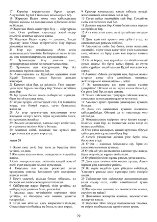 17 Көршіңе қорқытпастан бұрын ескерт.
Ашуланбай, Құдай Тағаланың заңына орын бер.
18 Жаратқан Иеден қорқу оны қабылдаудың
бірінші қадамы, ал даналық оның сүйіспеншілігіне
ие болады.
19 Жаратқан Иенің өсиеттерін білу — өмір туралы
ілім; Оған ұнайтын нәрселерді жасайтындар
өлмейтін ағаштың жемісін алады.
20 Жаратқан Иеден қорқу — даналық; Заңды
орындау және Оның құдіреттілігін білу барлық
даналыққа жатады.
21 Егер құл қожайынына: «Мен сенің
қалағаныңды істемеймін. Кейінірек ол мұны істесе
де, оны тамақтандырушыны ашуландырады.
22 Зұлымдықты білу даналық емес,
күнәкарлардың кеңесі де парасаттылық емес.
23 Зұлымдық пен жексұрындық бар. Ал
даналыққа мұқтаж ақымақ бар.
24 Ақыл-парасаты аз, Құдайдан қорқатын адам
Құдай Тағаланың заңын бұзатын данадан
жақсырақ.
25 Керемет айла бар, ал әділетсіз. Үкім шығару
үшін теріс бұрылатын біреу бар; Үкімде ақтайтын
дана бар.
26 Бір зұлым басын төмен салбыратып мұңаяды.
бірақ іштей қулыққа толы,
27 Жүзін түсіріп, естімегендей етіп, Ол білмейтін
жерде, сен білмей тұрып, саған бұзақылық
жасайды.
28 Ал егер күш-қуаттың жоқтығынан күнә
жасауына кедергі болса, бірақ мүмкіндігін тапса,
ол зұлымдық жасайды.
29 Онымен кездескенде, адамды сырт келбетінен,
ал түсінгенді жүзінен білуге болады.
30 Адамның киімі, шамадан тыс күлкісі мен
жүрісі оның кім екенін көрсетеді.
тарау 20
1 Әдемі емес сөгіс бар: тағы да біреудің тілін
ұстаған, ол дана.
2 Жасырын ашуланғанша, әшкерелеген әлдеқайда
жақсы.
3 Өзің әшкереленгенде, өкінгенің қандай жақсы!
әдейі күнә жасаудан осылай құтыласың.
4 Евнухтың пәк қызды ренжітуге деген
құмарлығы сияқты; Зорлықпен үкім шығаратын
адам да солай.
5 Біреуі үндемей, ақылды болып табылады, ал
басқасы көп сөзбен жеккөрінішті болады.
6 Кейбіреулер жауап бермей, тілін ұстайды, ал
кейбіреулері уақытын біліп, үндемейді.
7 Ақылды адам мүмкіндігін көргенше тілін
ұстайды, ал бақыршы мен ақымақ уақытты
ескермейді.
8 Сөзді көп айтатын адам жиіркенішті болады;
Сонда кімде-кім билікке ие болса, ол жек көреді.
9 Күнәкар жамандықта жақсы табысқа жетеді.
және шығынға айналатын пайда бар.
10 Саған пайда әкелмейтін сый бар; Сондай-ақ
сыйы екі еселенген сый бар.
11 Даңқтан қорлық бар; Оның басын аласа жерден
көтеретін де бар.
12 Азға көп сатып алып, жеті есе қайтаратын адам
бар.
13 Дана адам сөзі арқылы оны сүйікті етеді, ал
ақымақтардың рақымы төгіледі.
14 Ақымақтың сыйы бар болса, саған жақсылық
әкелмейді. әзірге оның қажеттілігі үшін қызғаныш
емес, өйткені ол біреу үшін көп нәрсені алғысы
келеді.
15 Ол аз береді, көп қорлайды. ол айғайлағандай
аузын ашады; Ол бүгін қарыз береді, ал ертең
қайта сұрайды: ондай адамды Құдай мен адам жек
көреді.
16 Ақымақ: «Менің достарым жоқ, барлық жақсы
істеріме алғыс айта алмаймын, нанымды
жейтіндер мені жамандайды», - дейді.
17 Ол қаншалықты жиі және қанша күлкіге
ұшырайды! Өйткені ол не керек екенін білмейді;
Ол үшін бәрі бір, ол жоқ сияқты.
18 Тілмен тайғанақтан, тротуарда тайғанақ жақсы,
сондықтан зұлымдардың құлауы тез келеді.
19 Ақылсыз ертегі әрқашан даналардың аузында
болады.
20 Дана сөз ақымақтың аузынан шыққанда
қабылданбайды. Өйткені ол өз уақытында оны
айтпайды.
21 Жоқшылықтың кесірінен күнә істеуге кедергі
болатын адам бар, ал тыныштық алған кезде ол
мазасызданбайды.
22 Өзін ұятқа қалдырып, жанын құртатын, біреуді
қабылдап, өзін құлататын біреу бар.
23 Себебі ұялшақтық досына уәде беріп, оны
босқа жау етеді.
24 Өтірік – адамның бойындағы кір, бірақ ол
үнемі оқымағанның аузында.
25 Өтірік айтуға дағдыланған адамнан ұры жақсы,
бірақ екеуінің де мұрасы жойылады.
26 Өтірікшінің мінез-құлқы ұятсыз, ұятқа қалады.
27 Дана адам сөзімен өзін мақтан тұтады, Ақыл-
парасат ұлы адамдарға ұнайды.
28 Өз жерін өңдейтін адам үйіндісін көбейтеді,
Ұлыларға ұнамды адам күнәлары үшін кешірім
алады.
29 Сыйлықтар мен сыйлықтар данышпандардың
көзін соқыр етеді, сөйте алмайтындай аузын
жабады.
30 Жасырылған даналық пен жинақталған қазына,
екеуінен не пайда?
31 Даналығын жасырған адамнан, ақымақтығын
жасырған жақсы.
32 Жаратқан Иені іздеуде шыдамдылық танытса,
өз өмірін жолбасшысыз жүргізгеннен артық.
79
 