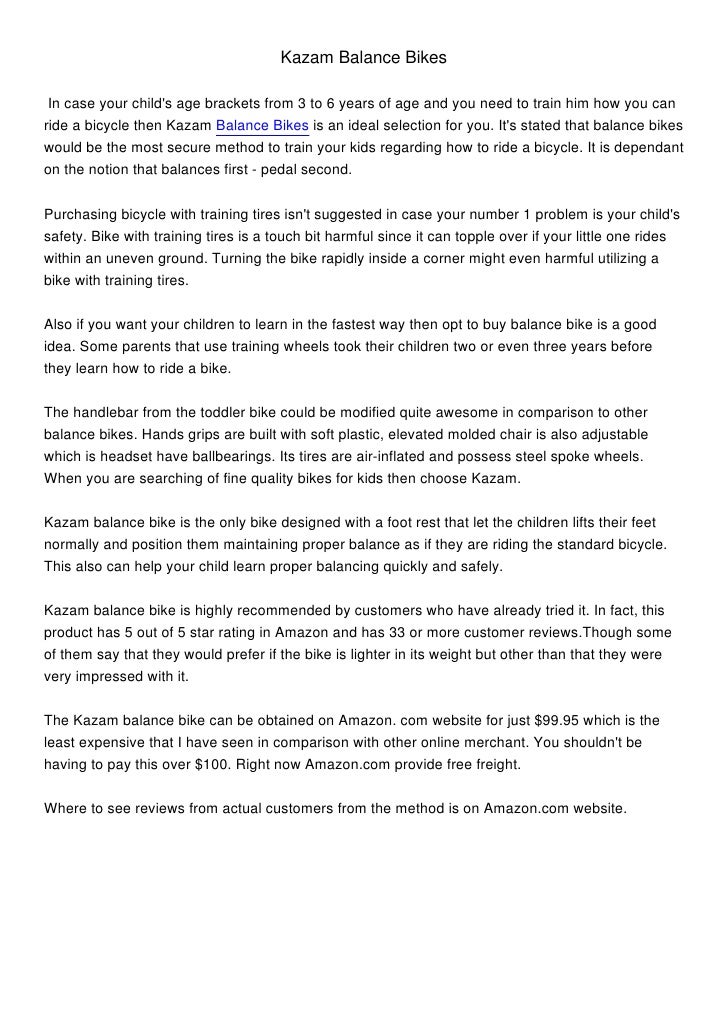 kazam balance bike reviews