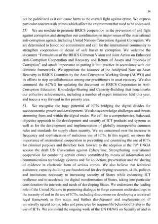 BRICS 16th Summit: Kazan Leaders Declaration_FINAL | PDF